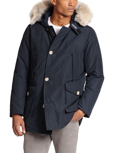 woolrich parka navy blue